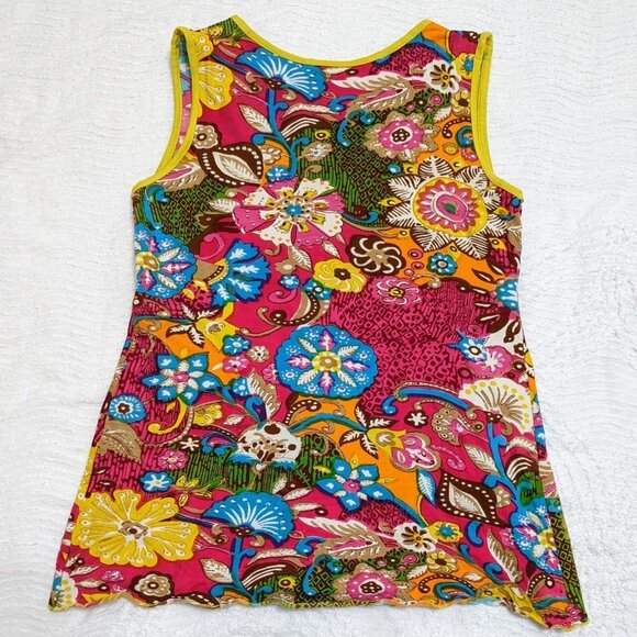 Soft Surroundings Women's Patterned Sleeveless Blouse XS Multicolor V-Neck - Picture 2 of 5